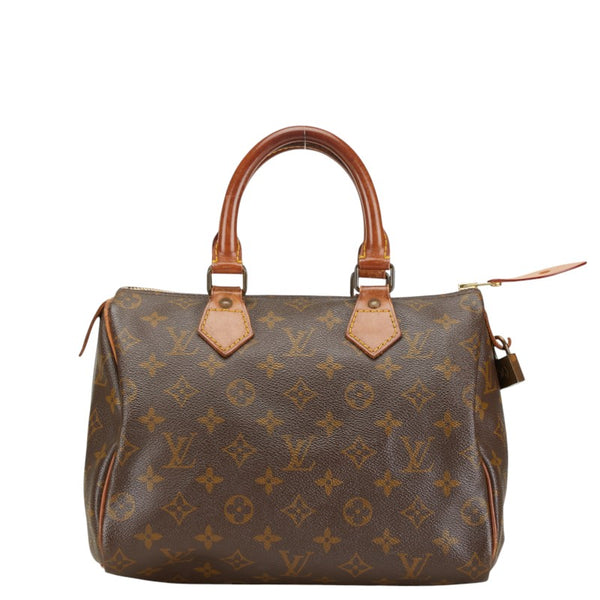 ルイ ヴィトン モノグラム スピーディ25 ミニボストンバッグ ハンドバッグ M41528 ブラウン PVC レザー レディース LOUIS VUITTON 【中古】