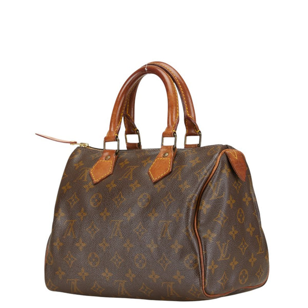 ルイ ヴィトン モノグラム スピーディ25 ミニボストンバッグ ハンドバッグ M41528 ブラウン PVC レザー レディース LOUIS VUITTON 【中古】