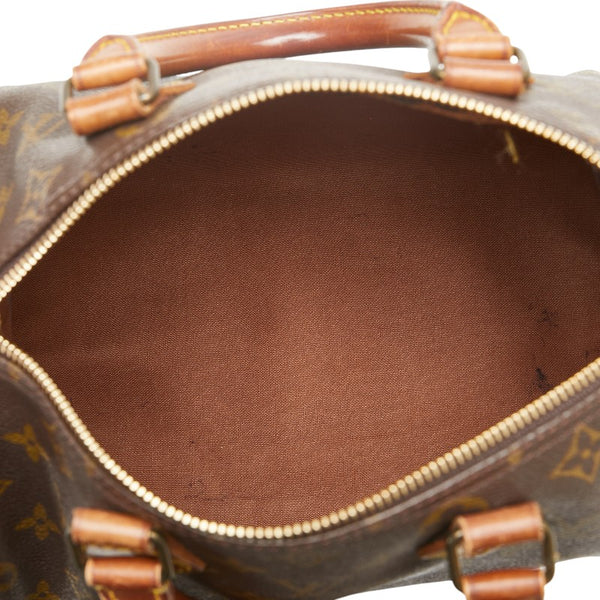 ルイ ヴィトン モノグラム スピーディ25 ミニボストンバッグ ハンドバッグ M41528 ブラウン PVC レザー レディース LOUIS VUITTON 【中古】