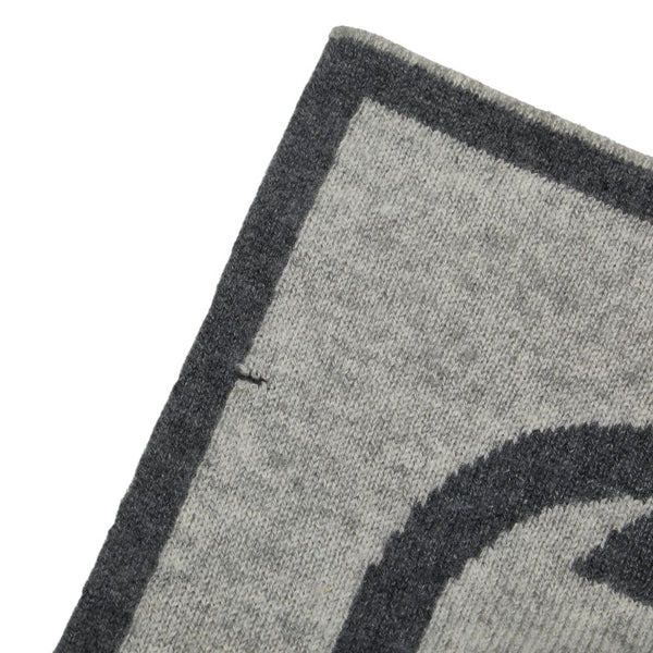 グッチ インターロッキングG マフラー 548247 グレー カシミヤ レディース GUCCI 【中古】