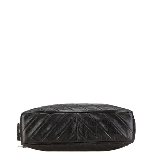 シャネル ココマーク フリンジ ショルダーバッグ ブラック ラムスキン レディース CHANEL 【中古】