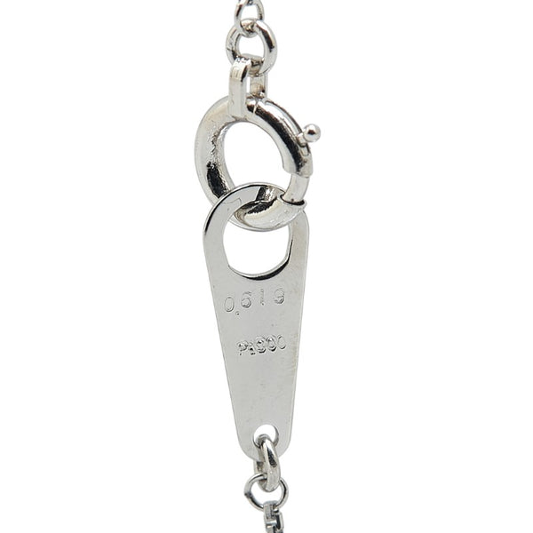 Pt900 プラチナ Pt850 プラチナ ダイヤ0.619ct プチ ネックレス レディース 【中古】