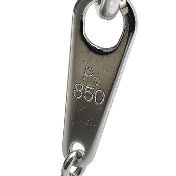Pt900 プラチナ Pt850 プラチナ ダイヤ0.619ct プチ ネックレス レディース 【中古】