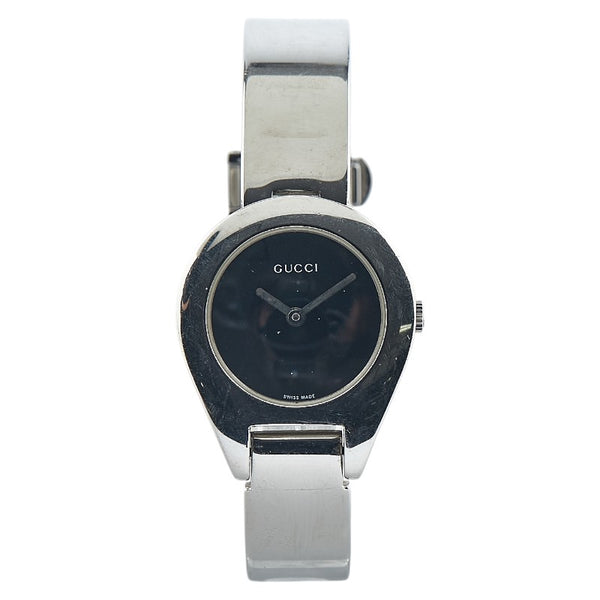 グッチ 腕時計 6700L クオーツ ブラック文字盤 ステンレススチール レディース GUCCI 【中古】