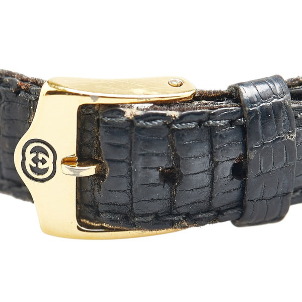 グッチ ホースビット 腕時計 6300L クオーツ ブラック文字盤 ステンレススチール レザー レディース GUCCI 【中古】