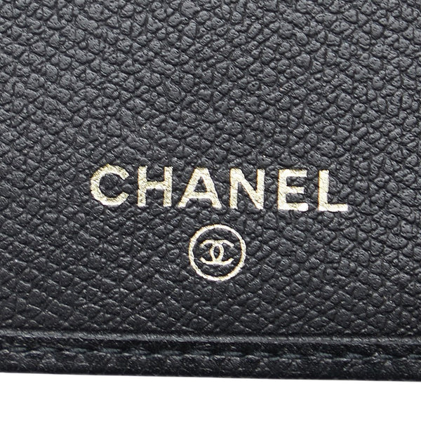 シャネル ココマーク カードケース 名刺入れ ブラック レザー レディース CHANEL 【中古】