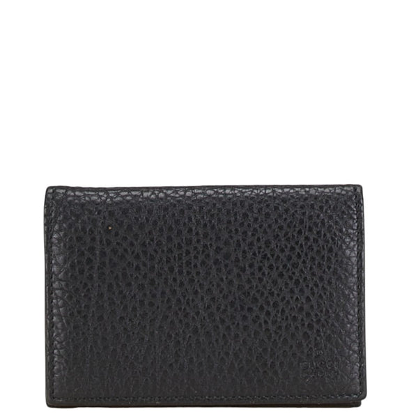 グッチ スカイライン カードケース 名刺入れ 296680 ブラック レザー メンズ GUCCI 【中古】