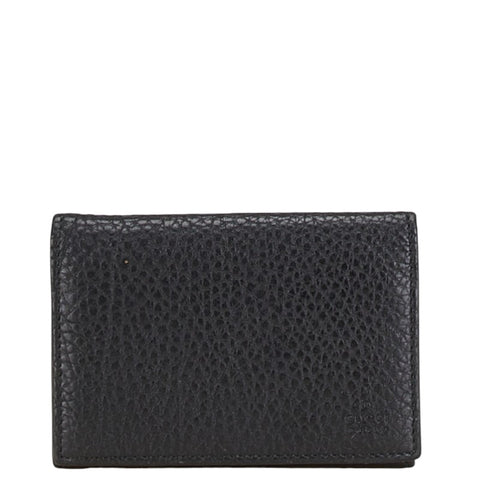 グッチ スカイライン カードケース 名刺入れ 296680 ブラック レザー メンズ GUCCI 【中古】