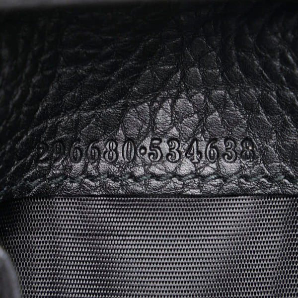 グッチ スカイライン カードケース 名刺入れ 296680 ブラック レザー メンズ GUCCI 【中古】