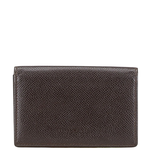 ブルガリ カードケース 名刺入れ ブラウン レザー メンズ BVLGARI 【中古】