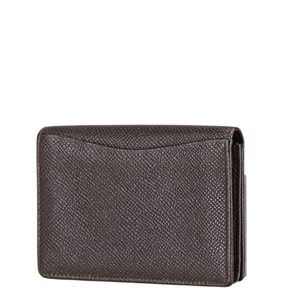 ブルガリ カードケース 名刺入れ ブラウン レザー メンズ BVLGARI 【中古】