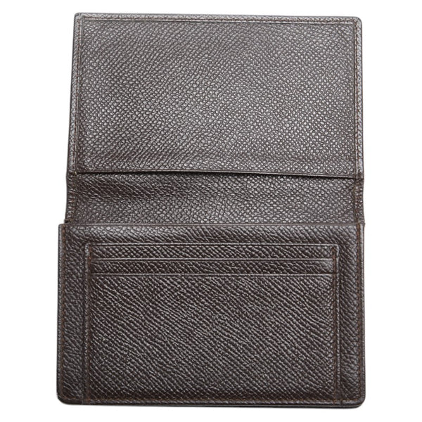 ブルガリ カードケース 名刺入れ ブラウン レザー メンズ BVLGARI 【中古】