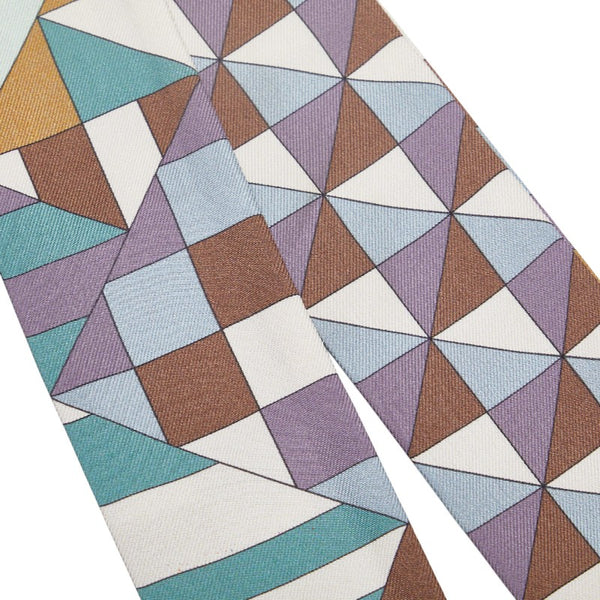 エルメス ツイリー PSYCHE プシュケ スカーフ グリーン ブラウン マルチカラー シルク レディース HERMES 【中古】