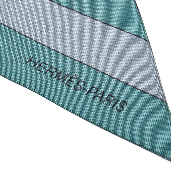 エルメス ツイリー PSYCHE プシュケ スカーフ グリーン ブラウン マルチカラー シルク レディース HERMES 【中古】