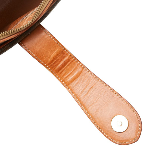 セリーヌ マカダム ショルダーバッグ ブラウン PVC レザー レディース CELINE 【中古】