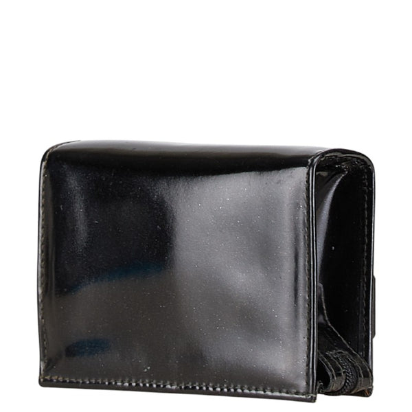 サルヴァトーレフェラガモ ヴァラ リボン ポーチ 化粧ポーチ 223057 ブラック レザー レディース Salvatore Ferragamo 【中古】