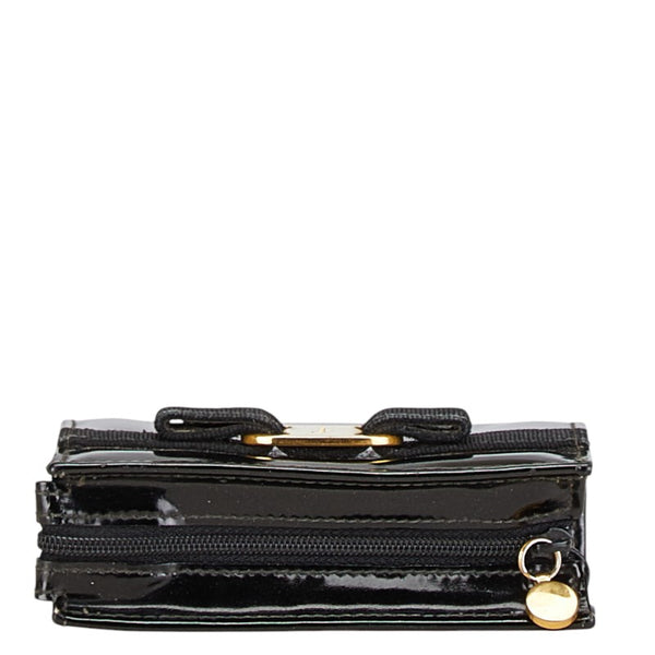 サルヴァトーレフェラガモ ヴァラ リボン ポーチ 化粧ポーチ 223057 ブラック レザー レディース Salvatore Ferragamo 【中古】