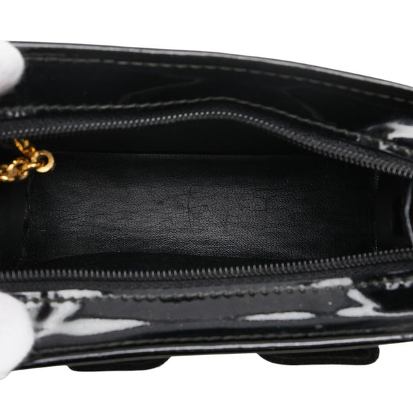 サルヴァトーレフェラガモ ヴァラ リボン ポーチ 化粧ポーチ 223057 ブラック レザー レディース Salvatore Ferragamo 【中古】