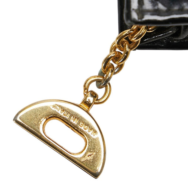 サルヴァトーレフェラガモ ヴァラ リボン ポーチ 化粧ポーチ 223057 ブラック レザー レディース Salvatore Ferragamo 【中古】