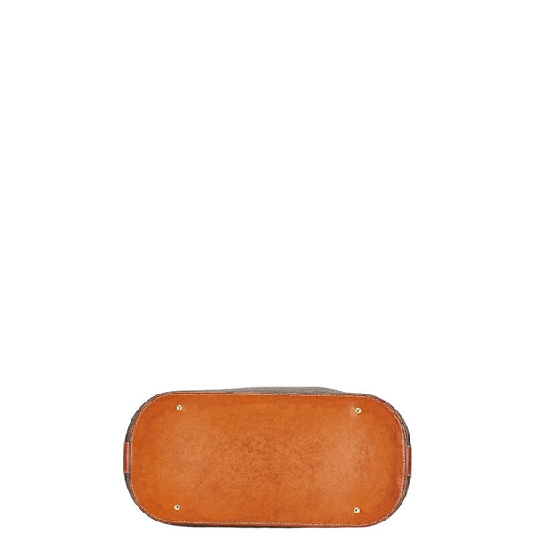 セリーヌ マカダム トートバッグ ショルダーバッグ ブラウン PVC レザー レディース CELINE 【中古】