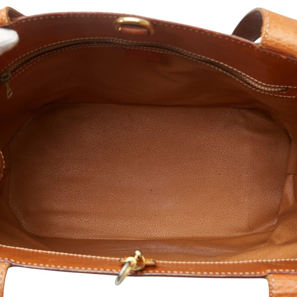 セリーヌ マカダム トートバッグ ショルダーバッグ ブラウン PVC レザー レディース CELINE 【中古】