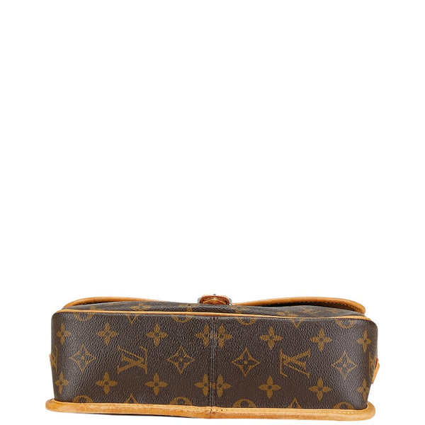 ルイ ヴィトン モノグラム ソローニュ 斜め掛け ショルダーバッグ M42250 ブラウン PVC レザー レディース LOUIS VUITTON 【中古】