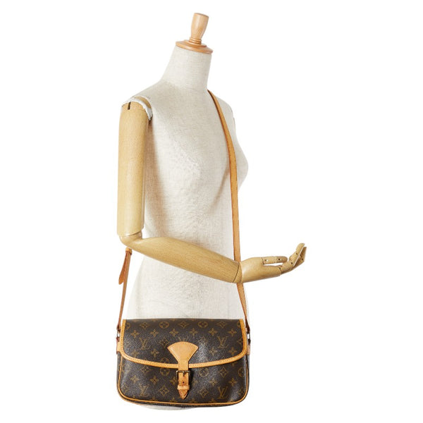 ルイ ヴィトン モノグラム ソローニュ 斜め掛け ショルダーバッグ M42250 ブラウン PVC レザー レディース LOUIS VUITTON 【中古】