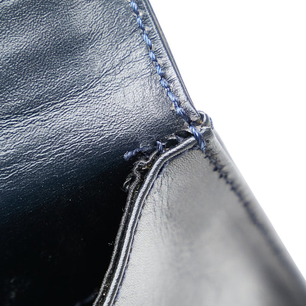 サルヴァトーレフェラガモ ガンチーニ 斜め掛け ショルダーバッグ BA214797 ネイビー レザー レディース Salvatore Ferragamo 【中古】