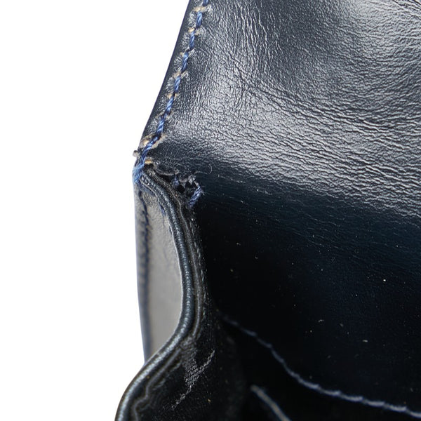 サルヴァトーレフェラガモ ガンチーニ 斜め掛け ショルダーバッグ BA214797 ネイビー レザー レディース Salvatore Ferragamo 【中古】