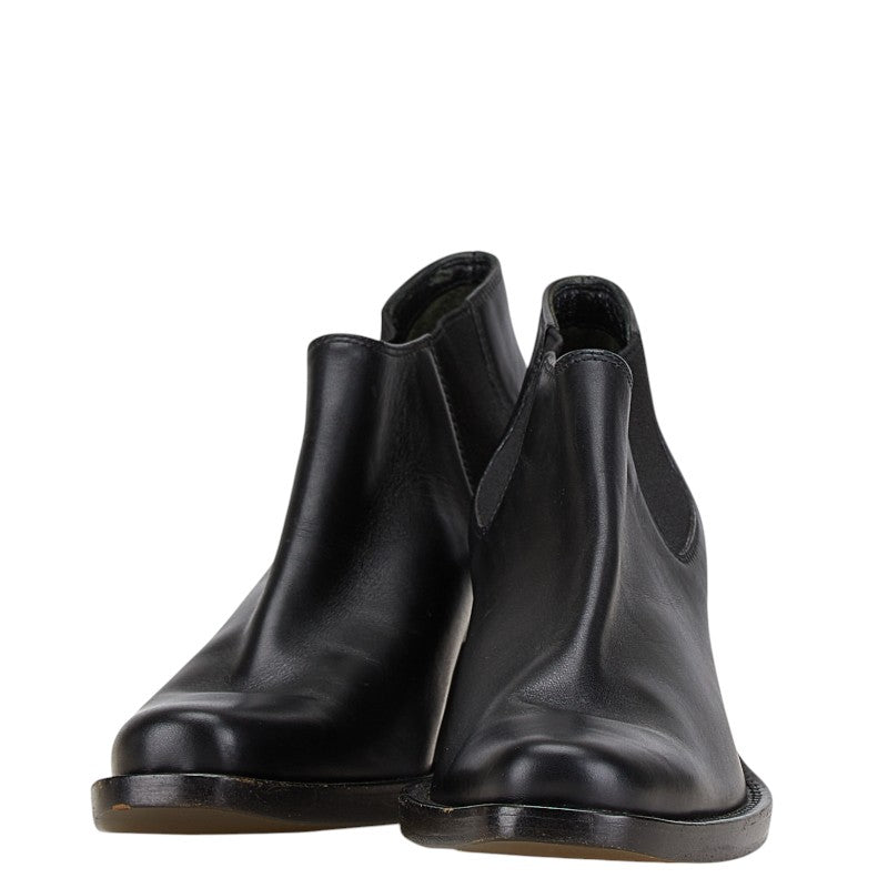 プラダ ショートブーツ サイズ：34 1/2 ブラック レザー レディース PRADA 【中古】