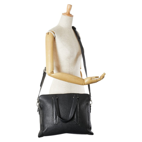 サルヴァトーレフェラガモ スタッズ ビジネスバッグ ショルダーバッグ 2WAY FZ-24 0969 ブラック レザー レディース Salvatore Ferragamo 【中古】