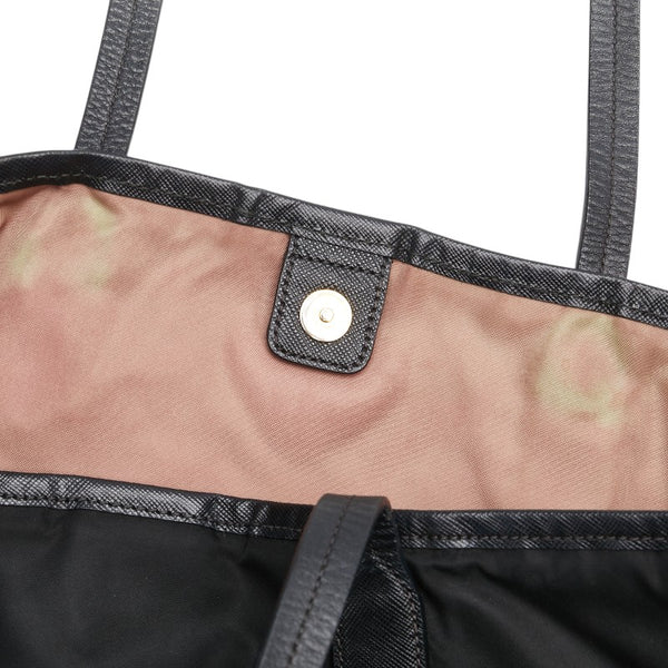 プラダ トートバッグ ハンドバッグ ブラック ナイロン レザー レディース PRADA 【中古】
