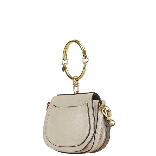 クロエ ナイル ハンドバッグ ショルダーバッグ 2WAY 3S1301 グレー カーフ レディース Chloe 【中古】