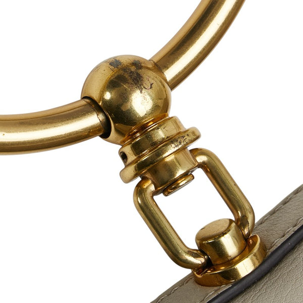 クロエ ナイル ハンドバッグ ショルダーバッグ 2WAY 3S1301 グレー カーフ レディース Chloe 【中古】