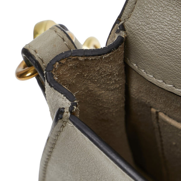 クロエ ナイル ハンドバッグ ショルダーバッグ 2WAY 3S1301 グレー カーフ レディース Chloe 【中古】