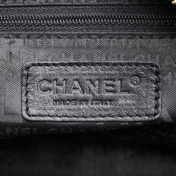 シャネル ココマーク チェーン ハンドバッグ ブラック コットン レディース CHANEL 【中古】