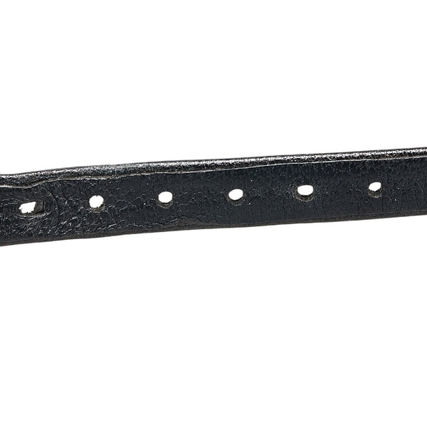 グッチ 腕時計 3900L クオーツ ブラック文字盤 ステンレススチール レザー レディース GUCCI 【中古】