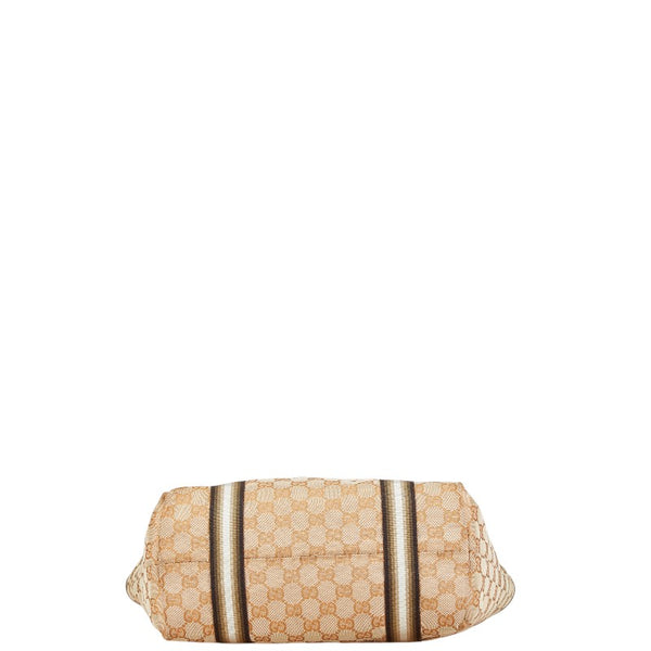 グッチ GGキャンバス シェリーライン トートバッグ ショルダーバッグ 137396 ベージュ ゴールド キャンバス レディース GUCCI 【中古】