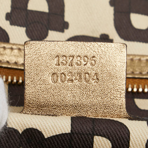 グッチ GGキャンバス シェリーライン トートバッグ ショルダーバッグ 137396 ベージュ ゴールド キャンバス レディース GUCCI 【中古】