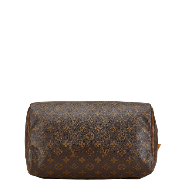 ルイ ヴィトン モノグラム スピーディ30 ハンドバッグ M41526 ブラウン PVC レザー レディース LOUIS VUITTON 【中古】