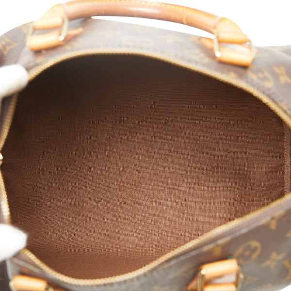 ルイ ヴィトン モノグラム スピーディ30 ハンドバッグ M41526 ブラウン PVC レザー レディース LOUIS VUITTON 【中古】