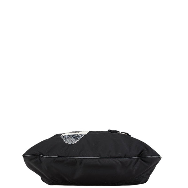 サルヴァトーレフェラガモ ヴァラリボン パンプス柄 ハンドバッグ ショルダーバッグ 2WAY FZ-21 B632 ブラック ナイロン レザー レディース Salvatore Ferragamo 【中古】