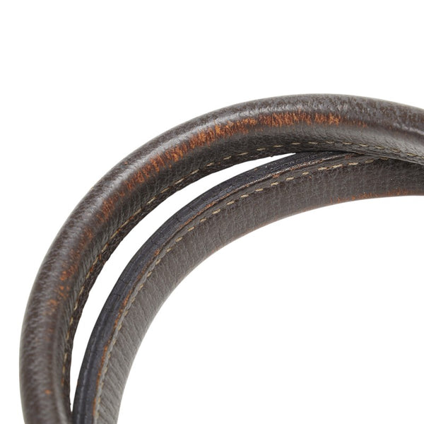 グッチ GGキャンバス プリンシー トートバッグ 163805 ベージュ ブラウン キャンバス レザー レディース GUCCI 【中古】