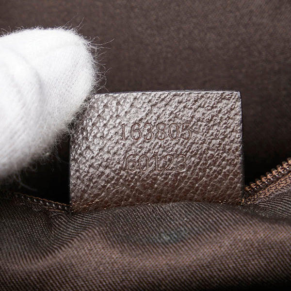 グッチ GGキャンバス プリンシー トートバッグ 163805 ベージュ ブラウン キャンバス レザー レディース GUCCI 【中古】