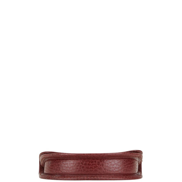 カルティエ マストライン コインケース 小銭入れ ワインレッド ボルドー レザー レディース CARTIER 【中古】