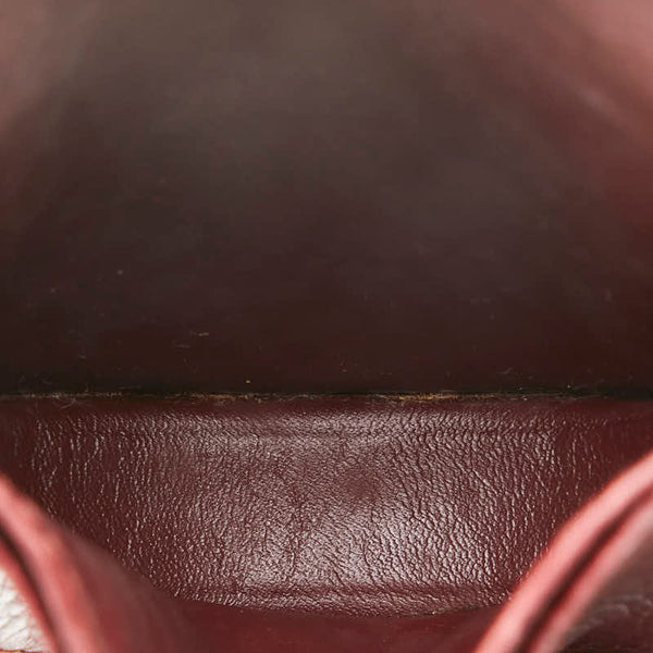 カルティエ マストライン コインケース 小銭入れ ワインレッド ボルドー レザー レディース CARTIER 【中古】