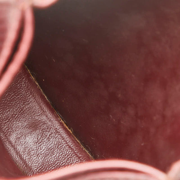 カルティエ マストライン コインケース 小銭入れ ワインレッド ボルドー レザー レディース CARTIER 【中古】