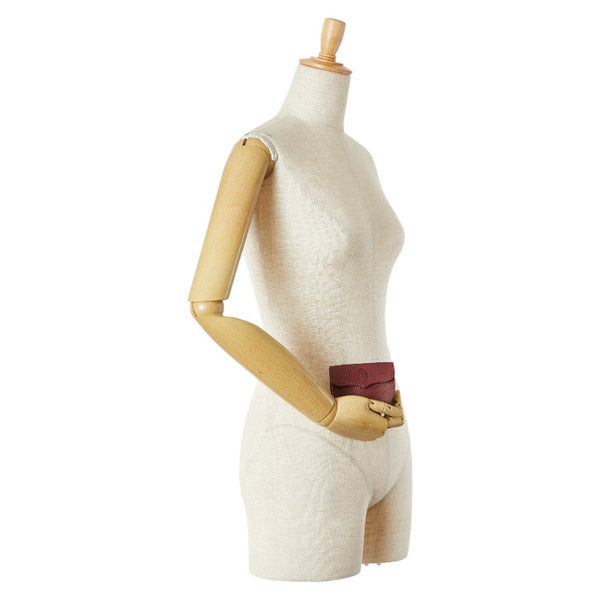 カルティエ マストライン コインケース 小銭入れ ワインレッド ボルドー レザー レディース CARTIER 【中古】