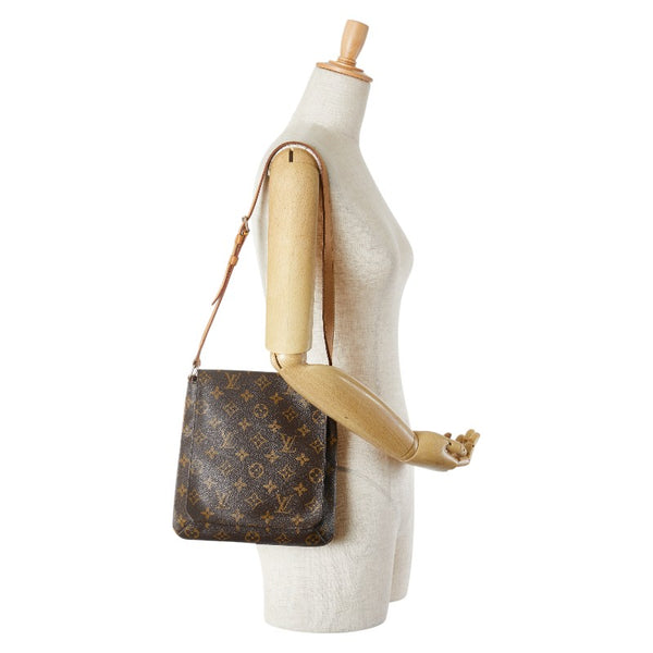 ルイ ヴィトン モノグラム ミュゼット サルサ ショート ショルダーバッグ M51258 ブラウン PVC レザー レディース LOUIS VUITTON 【中古】