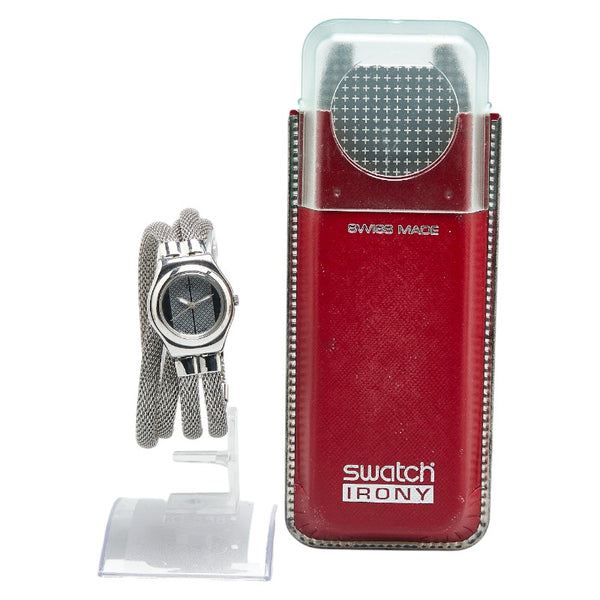 スウォッチ IRONY 腕時計 クオーツ シルバー文字盤 ステンレススチール レディース Swatch 【中古】